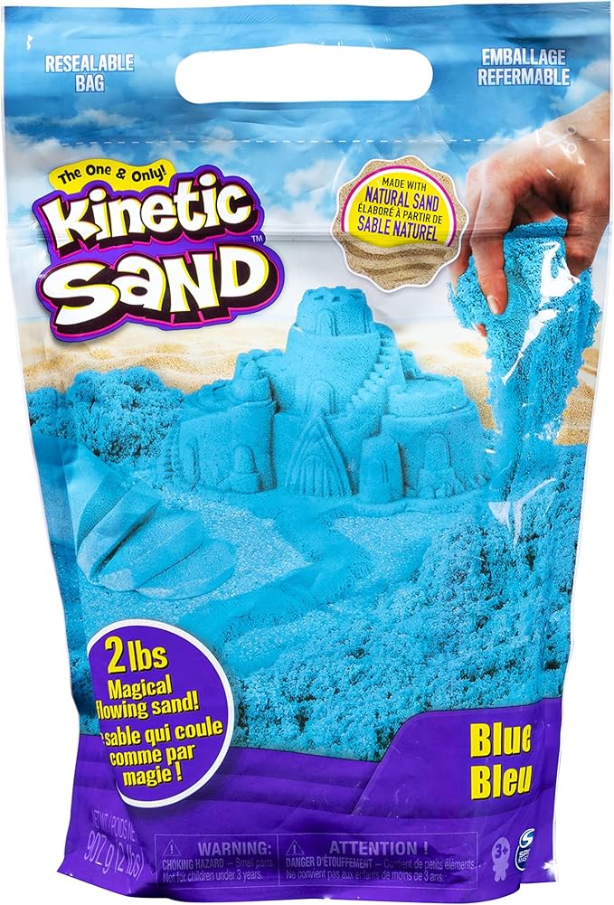 Kinetic Sand Mouldable Sensory Sand Resealable Bag, Assorted Colour