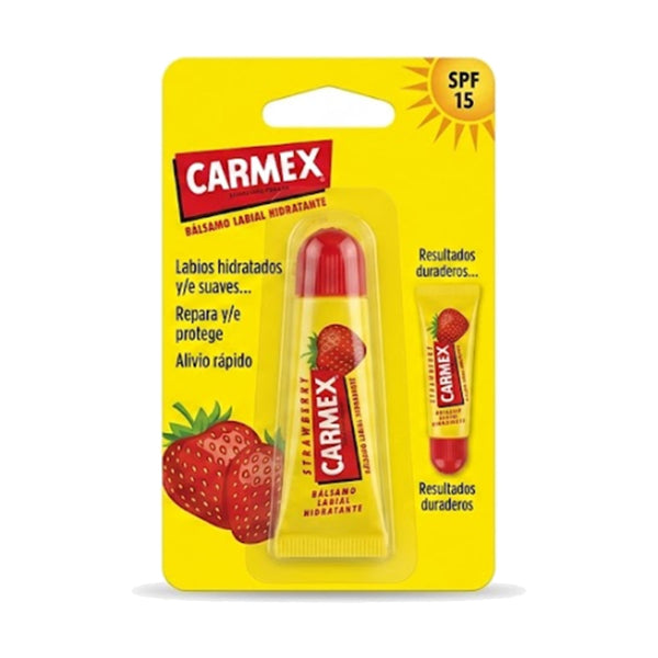 Carmex Original Lip Balm Tube Strawberry SPF 15 Petrolatum and Lanolin 10 g
