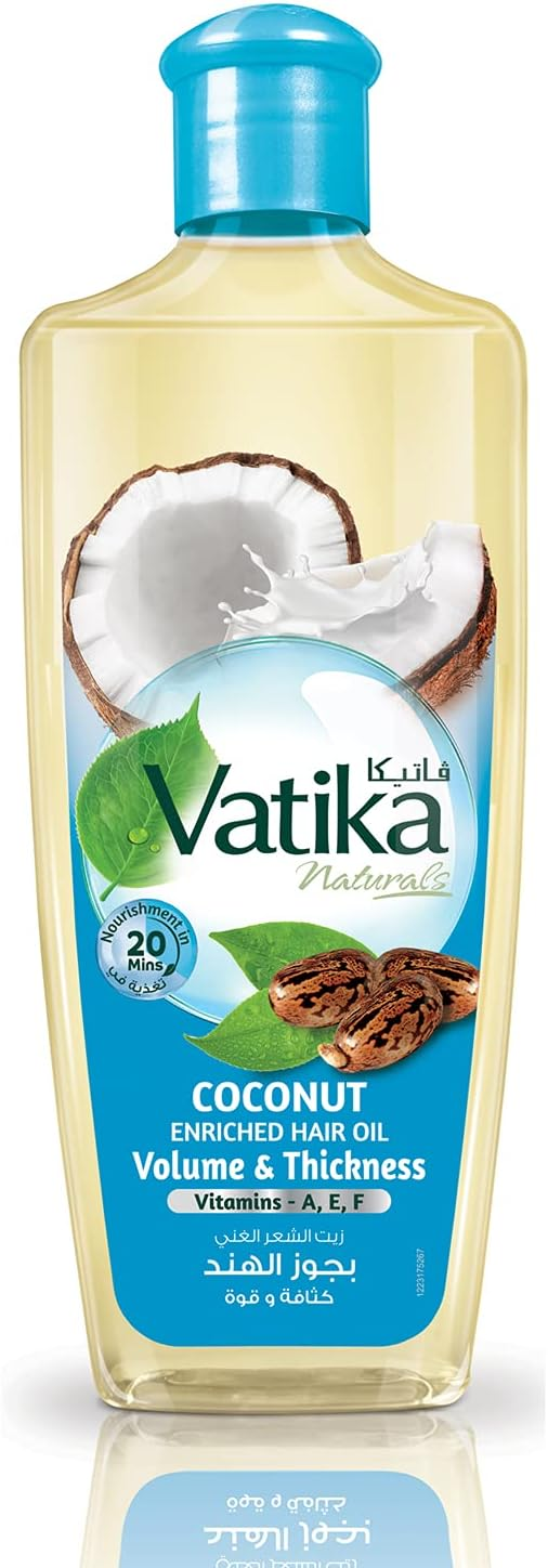 Vatika Naturals Coconut Enriched Hair Oil Volume and Thickness 300 ml