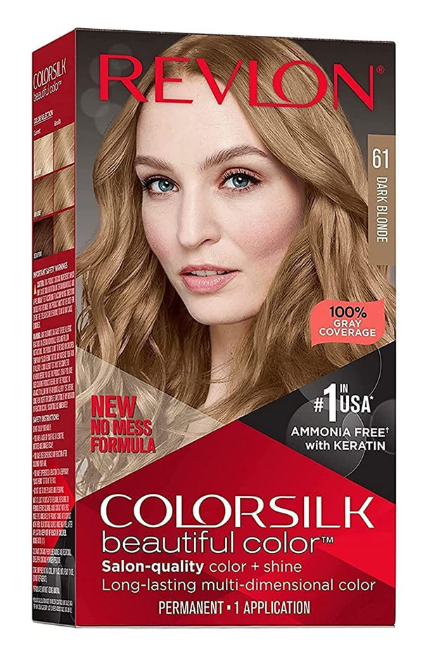 Revlon Colorsilk Permanent Hair Dye Dark Blonde 061 Ammonia-Free