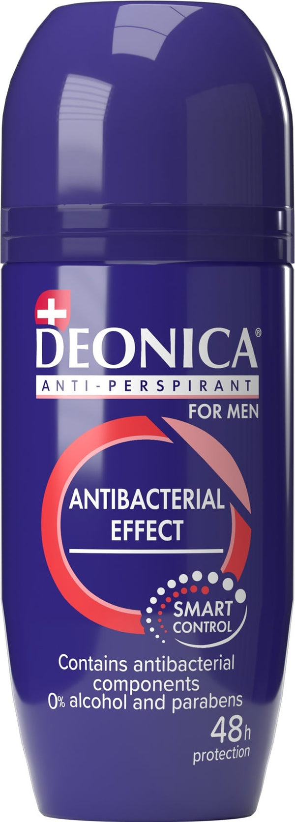 Deonica Antiperspirant Roll-On for Men, Antibacterial Complex, 48-Hour Odor Protection, 50 ml