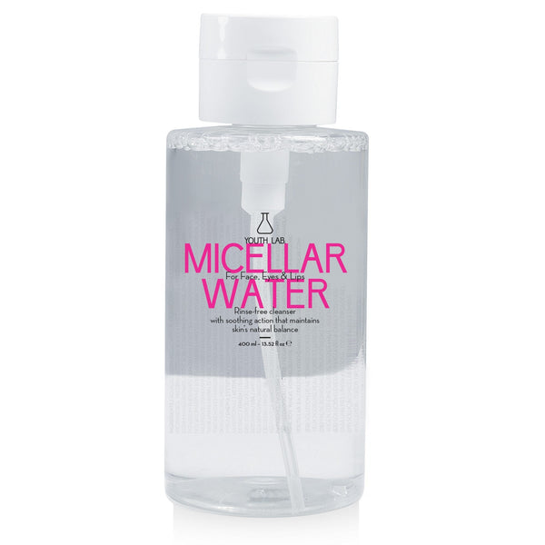 Youth Lab Micellar Water Liquid Cleanser with Hyaluronic Acid and Peony Extract, All Skin Types, 400 ml