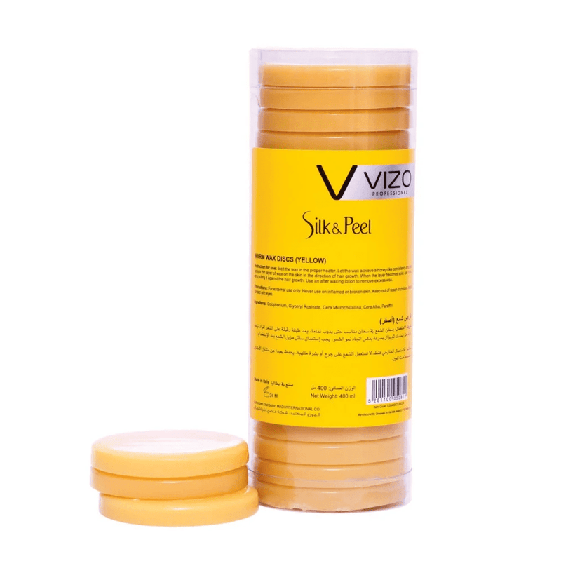 Vizo Silk & Peel Warm Wax Discs Hair Removal Wax Yellow 400 ml