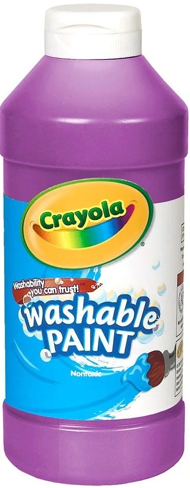 Crayola Washable Paint Violet Squeeze Bottle 16 oz