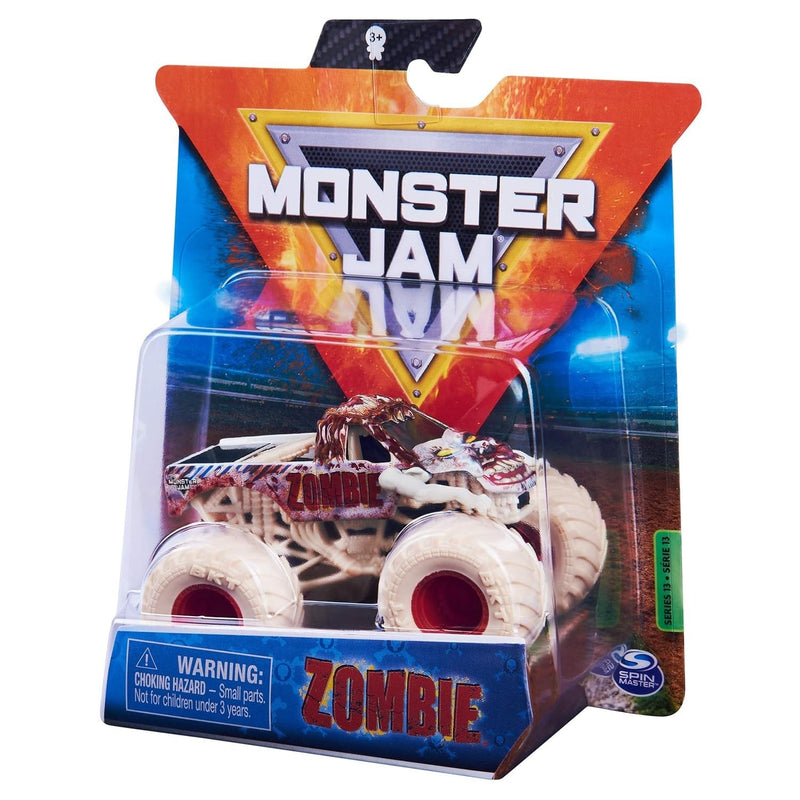Monster Jam 1:64 Die-Cast Monster Truck Zombie with Driver, VIP Wristband and Collector Poster