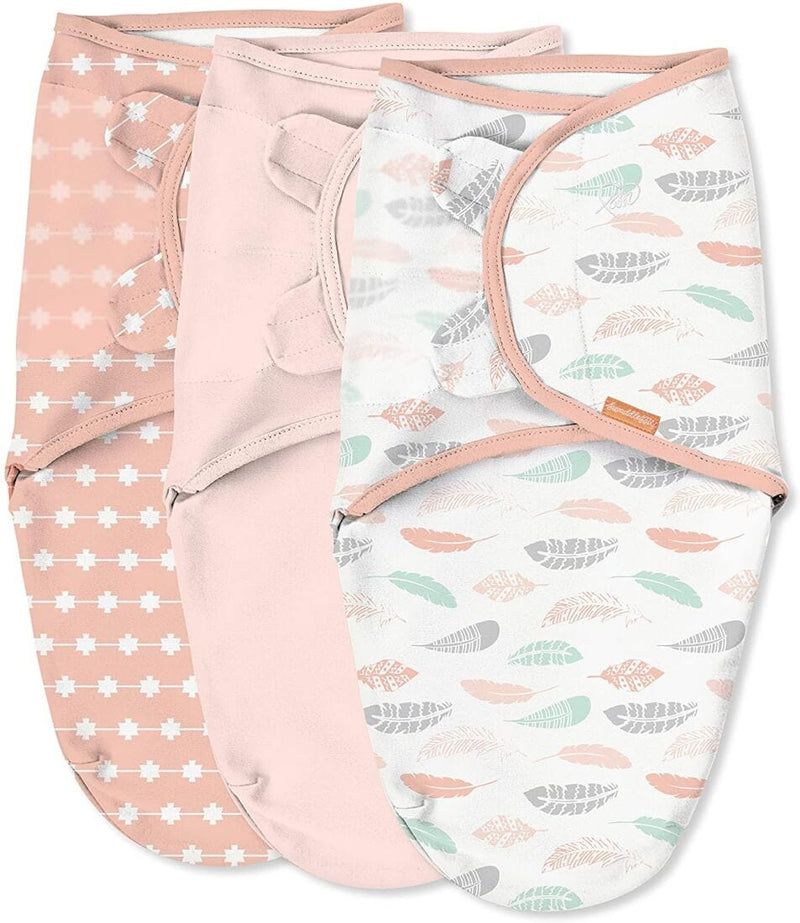 Summer Infant SwaddleMe Original Cotton Infant Swaddle Wrap Coral Days