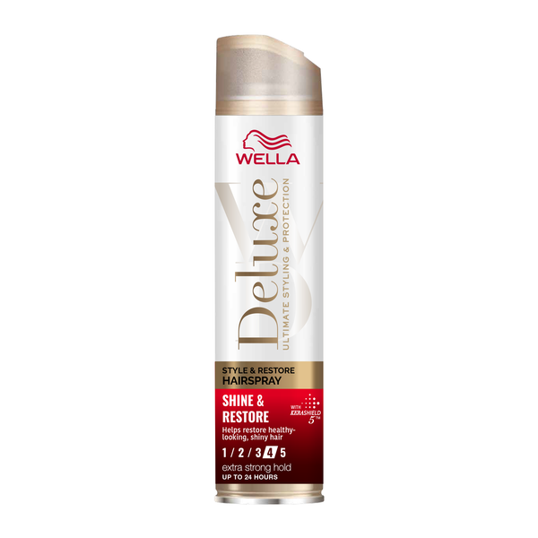 Wella Deluxe Shine & Repair Hairspray Liquid Extra Strong Hold with Pro-Vitamin B5 and Jojoba Oil 250ml