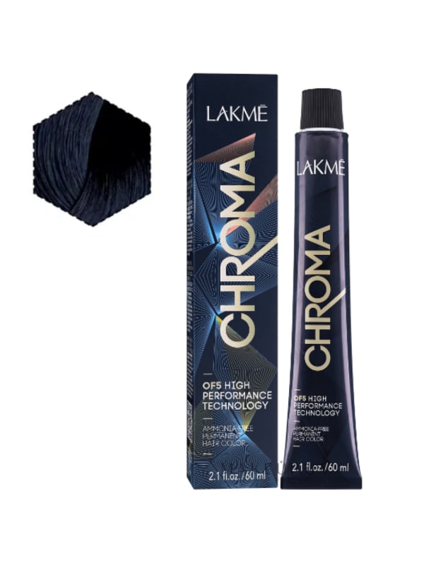 Lakme Black Hair Dye 1/00 Deep Black 60 ml