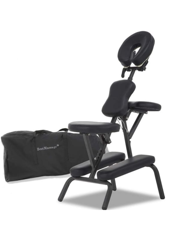 Salon System Mobile Full Body Massage Chair Foldable Adjustable Metal Frame