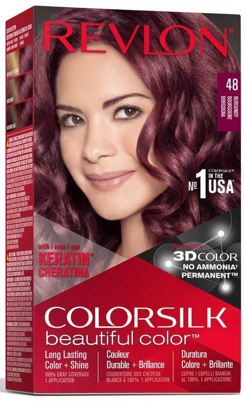 Revlon Colorsilk Permanent Hair Colour Cream, Burgundy 048, 1 Pack