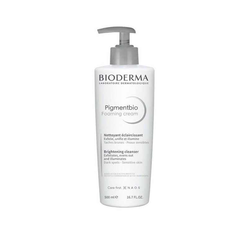Bioderma Pigmentbio Foaming Cream Cleanser Glycolic Acid Vitamin C Sensitive Skin 500 ml