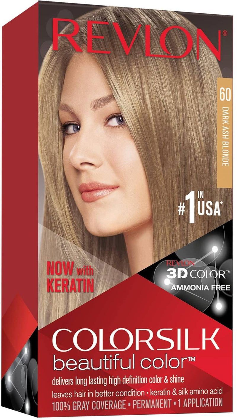 Revlon Colorsilk Permanent Hair Dye Cream Dark Ash Blonde 060