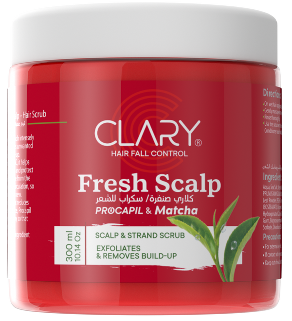 Clary Fresh Scalp Scrub Exfoliating Scalp Treatment with Matcha and Salicylic Acid 300 ml