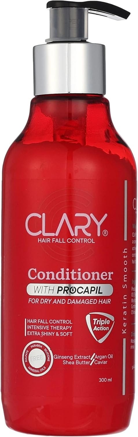 Clary Hair Conditioner for Dry Hair with Procapil, Olive Oil, Caviar Extract & Shea Butter, 300 ml
