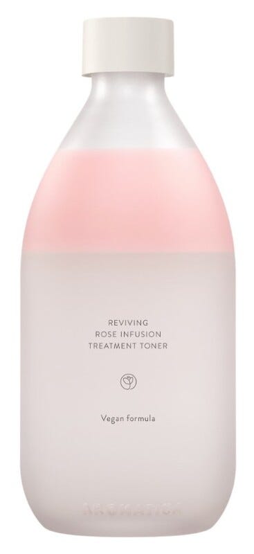 AROMATICA Reviving Rose Infusion Treatment Toner Rose Water, Niacinamide, Vegan Formula