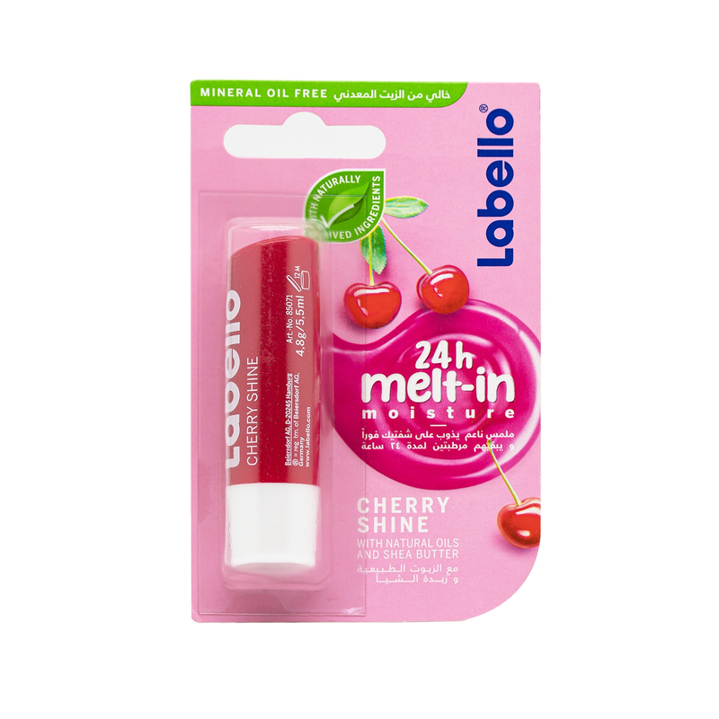 Labello Cherry Lip Balm Moisturizing Formula Cherry Scent 4.8g