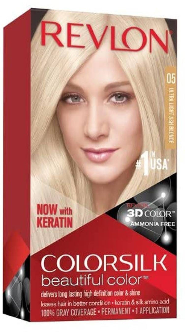 Revlon Colorsilk Permanent Hair Colour Cream Ultra Light Ash Blonde 005