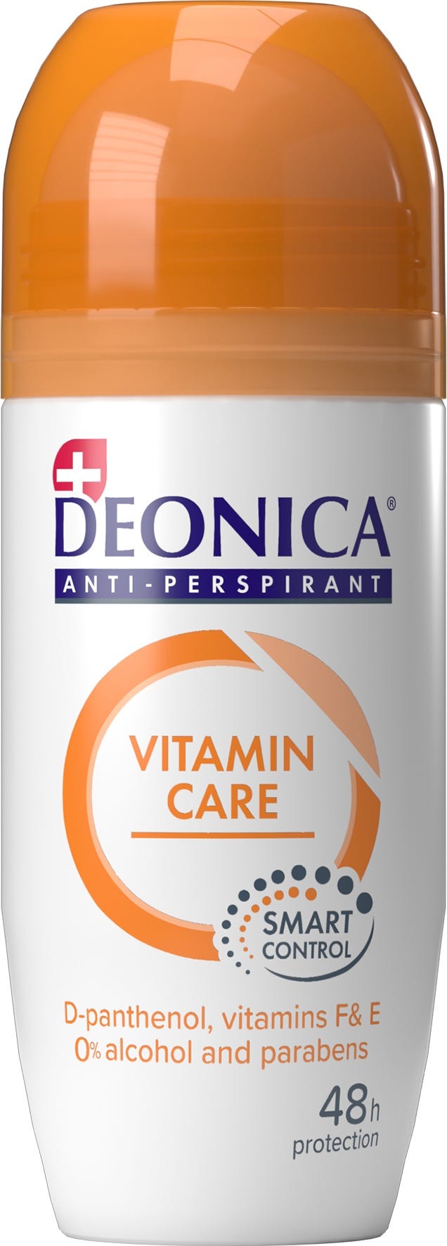 Deonica Vitamin Care Roll-On Deodorant with D-Panthenol, Vitamins E and F, Floral Berry, 50 ml