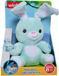 WinFun Peekaboo Sweet Dreams Bunny Plush Nightlight Toy with Moving Ears, Light and Sound, Multicoloured