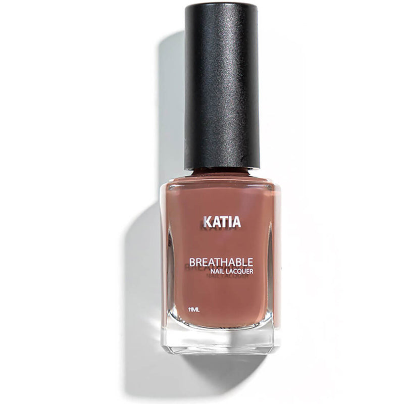 Katia Nail Polish Breathable Soft Liquid Quick-Dry High-Shine Light Brown K8