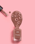 Katia Nail Polish Breathable Soft Liquid Quick-Dry High-Shine Light Brown K8