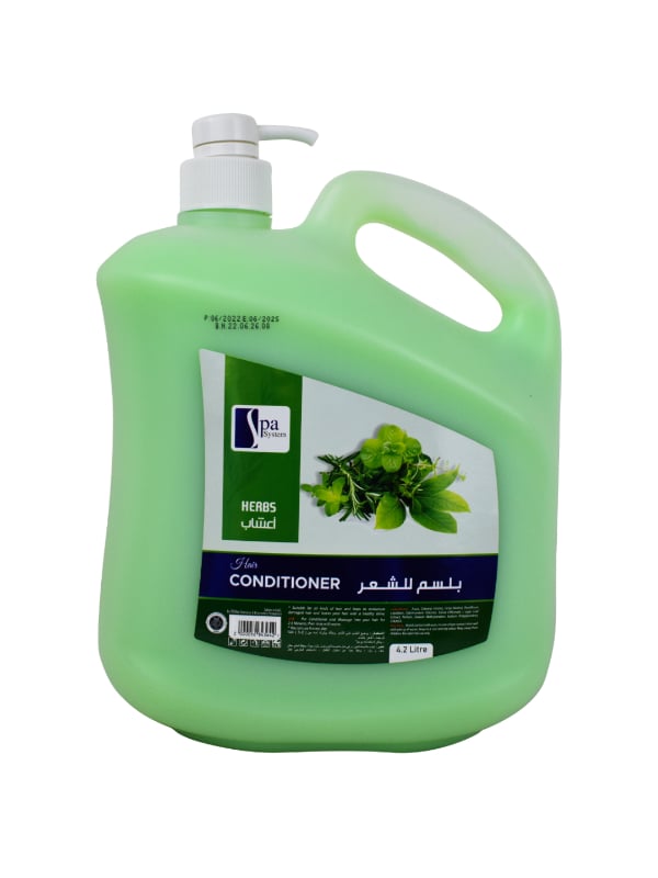 Spa System Herbal Hair Conditioner, Hydrating Salon Formula, 4.2L