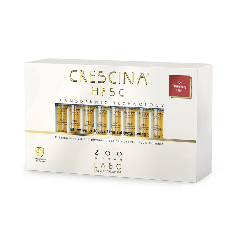 Crescina HFSC Women Hair and Scalp Vials Grade 200, 20-Count Box