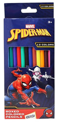 Marvel Spider-Man Colored Pencils, Multicolor, 12 Pieces