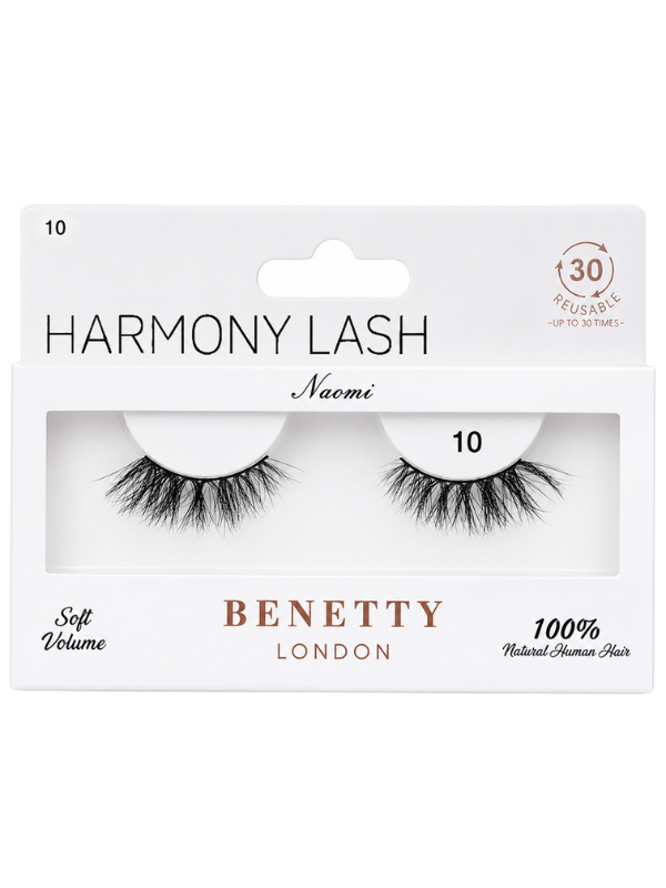Benetty London Harmony Lash Naomi 10 Natural Human Hair False Eyelashes