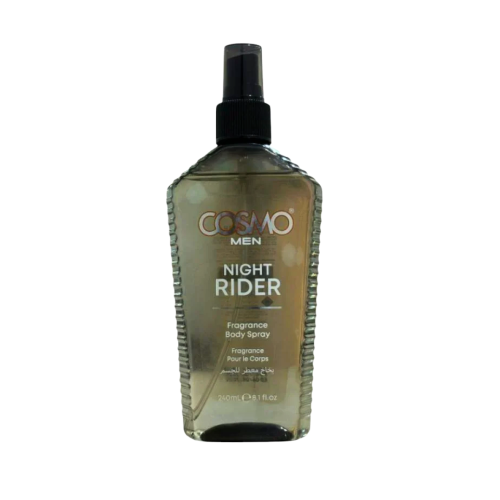 Cosmo Men's Night Rider Body Mist Spray Fragrance 240ml