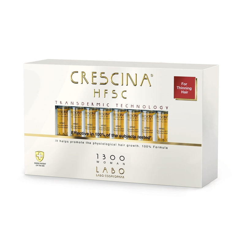 Crescina HFSC 1300 Women's Scalp Revitalizing Hair Treatment Ampoules, 20 Vials
