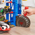 Monster Jam Monster Garage 1:64 Scale Playset with Lights and Sounds, Gold 40th Anniversary Grave Digger Truck
