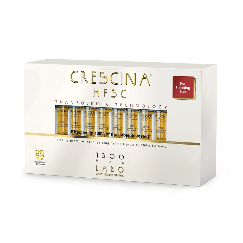 Crescina HFSC 1300 Men's Scalp Revitalizing Hair Vials Advanced Thinning Hair 20 Vials