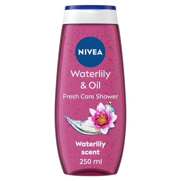 Nivea Waterlily & Oil Shower Gel, Caring Oil Pearls, Waterlily Fragrance