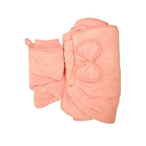 Max Donna Body and Hair Towel Soft Highly Absorbent Pink