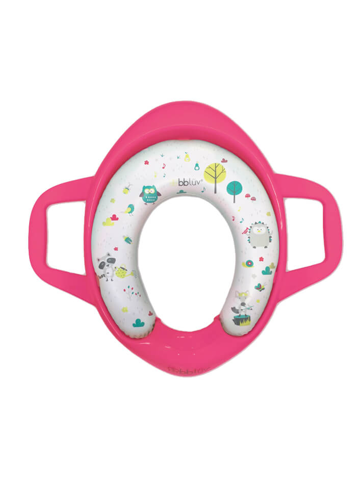 Bbluv Poti Toilet Training Seat, Non-Skid Toddler Toilet Seat, Pink