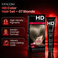 Farcom HD Hair Color Cream Keratin Amino Acids Blonde No. 7