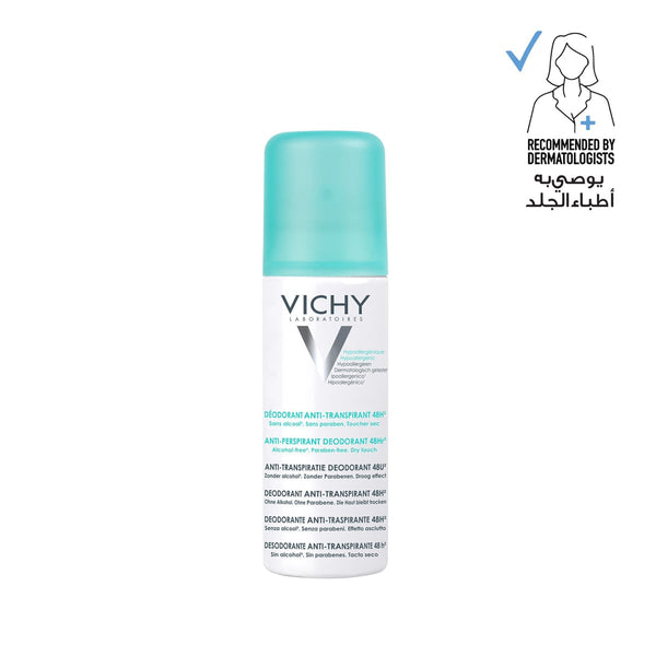 Vichy No Marks Spray Deodorant Aluminum Chlorohydrate 48-Hour Protection