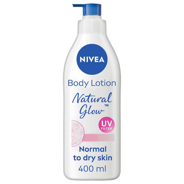 NIVEA Natural Glow Body Lotion, Vitamin C, Liquorice & Berry Extracts, Normal to Dry Skin, 400ml
