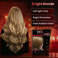 Farcom HD Color Hair Coloring Cream Keratin Amino Acids Light Blonde 8