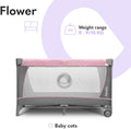 Lionelo Flower 2-in-1 Travel Baby Bed Playpen Flamingo Pink