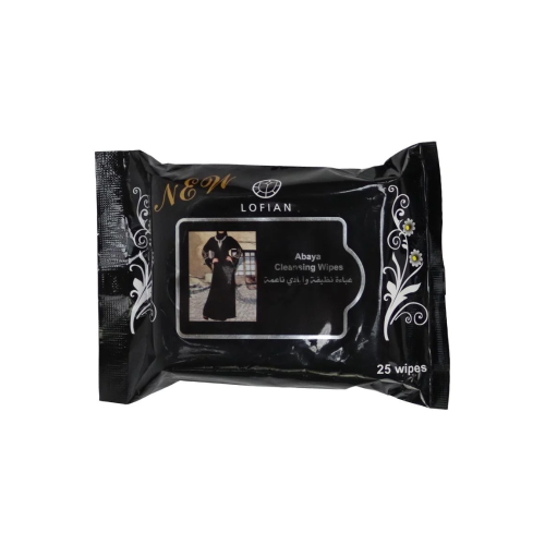Lovian Abaya Cleaning Wipes, Dark Fabric Care, 25 Wipes