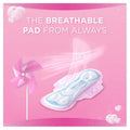 Always Cotton Maxi Thick Long Sanitary Pads with Wings, Sensitive Skin, 10 Pads