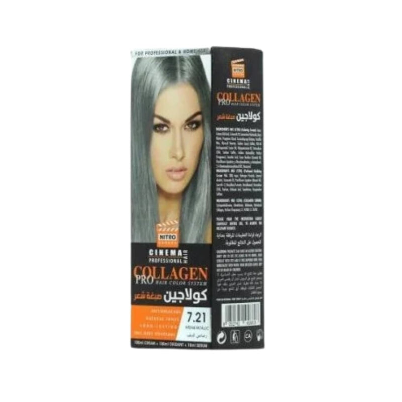 NITRO CANADA Collagen Hair Dye 7.21 Intense Gray, 260 ml