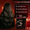 Farcom HD Hair Color Cream Light Ash Blonde 8.1 Keratin Amino Acids