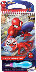 Marvel Spider-Man Water Magic Activity Pad, Reusable Water Brush, 4 Reveal Pages