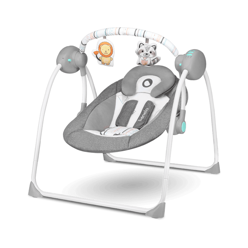 Lionelo Ruben Baby Swing Chair Stone Grey Turquoise