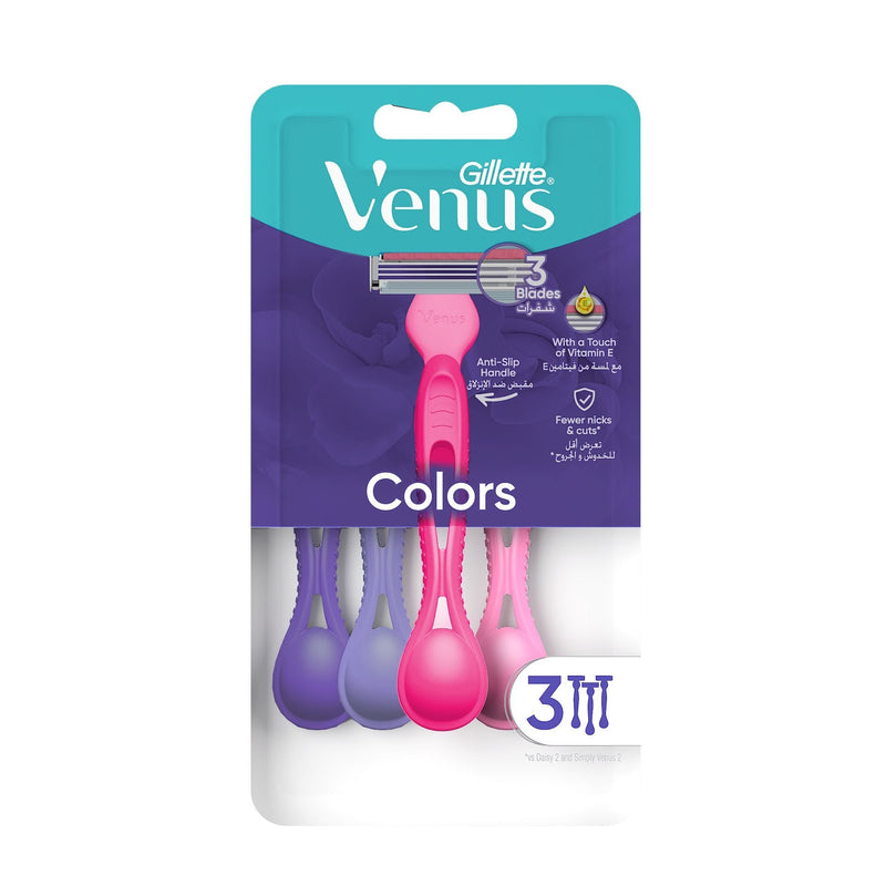 Gillette Venus Simply Plus Disposable Razors Skin Protective Microfins, 3 Count