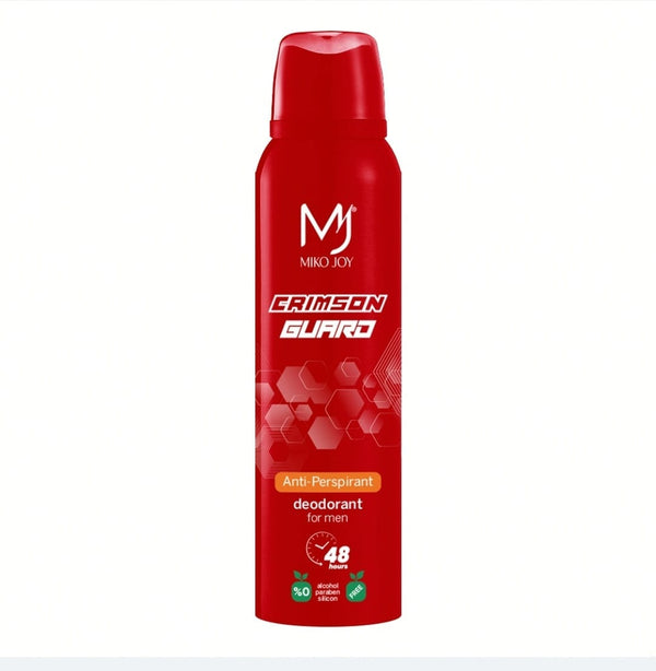 Mikojoy Crimson Guard Antiperspirant Deodorant Spray Bold Masculine Fragrance 150 ml