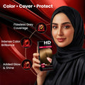 Farcom HD Hair Color Cream Dark Cocoa 6.78 Keratin Amino Acids High-Density Pigments